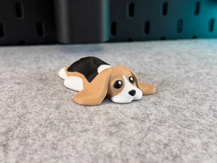Cute 3D Printed Beagle Dog Figurine Home Desk Decor Gift