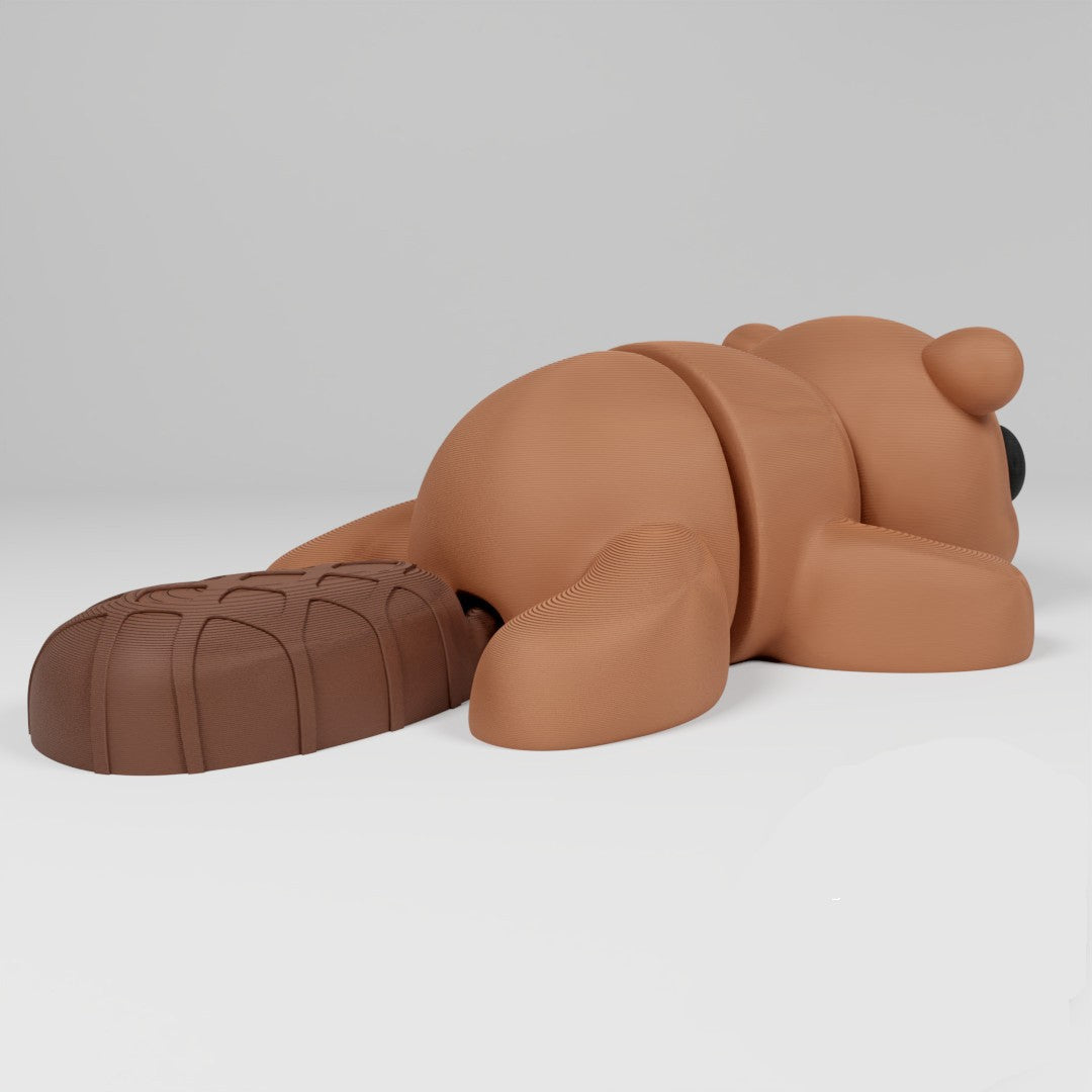 Cute Articulated 3D printed Beaver Figurine Ornament