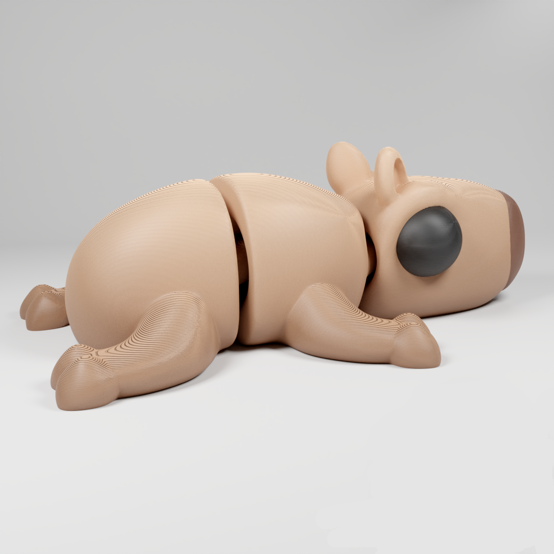 Cute Articulated 3D printed Capybara Figurine Ornament