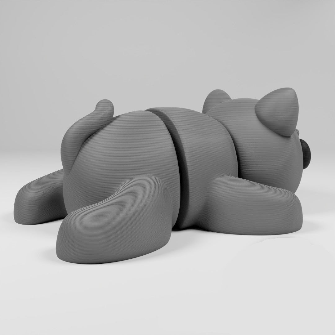 Cute Articulated 3D printed Cat Figurine Ornament