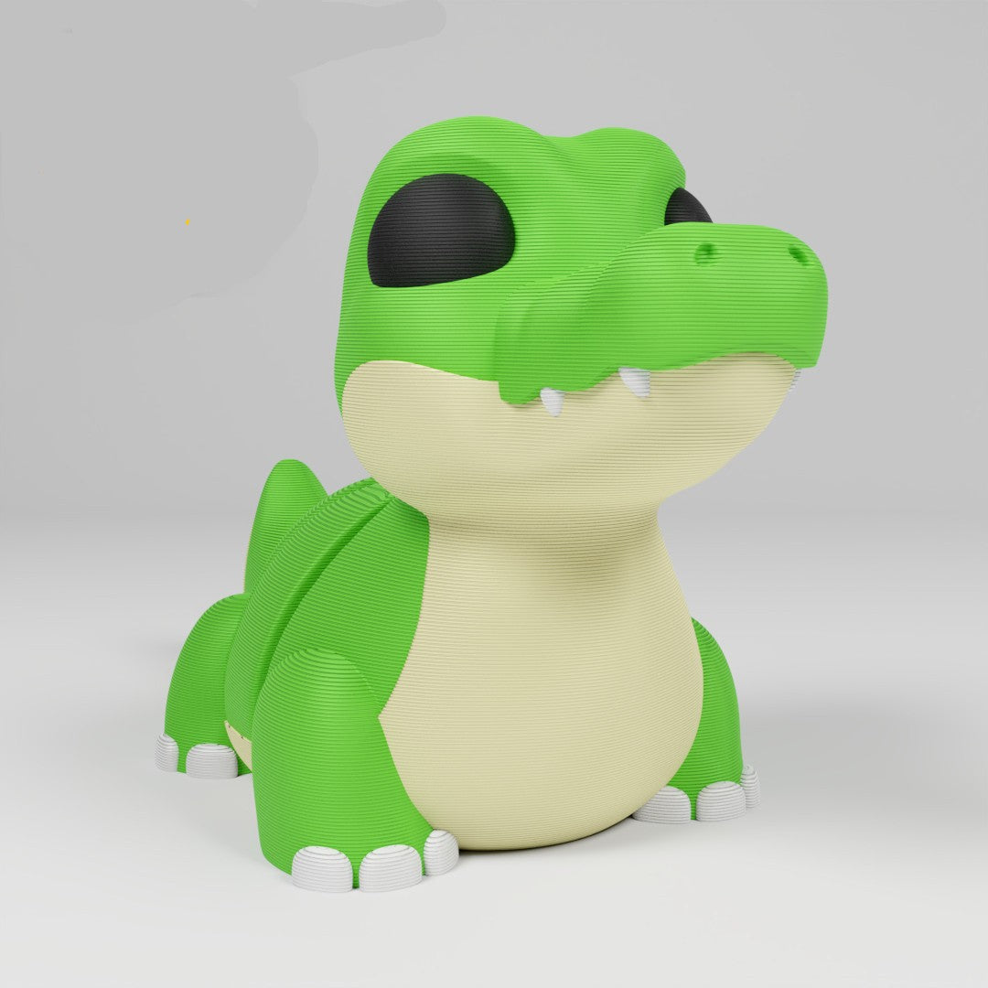 Cute Articulated 3D printed Crocodile Figurine Ornament