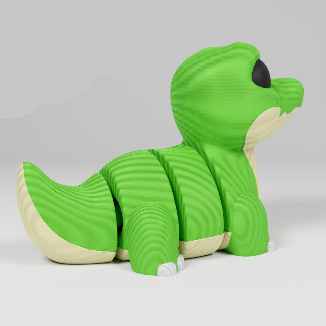 Cute Articulated 3D printed Crocodile Figurine Ornament