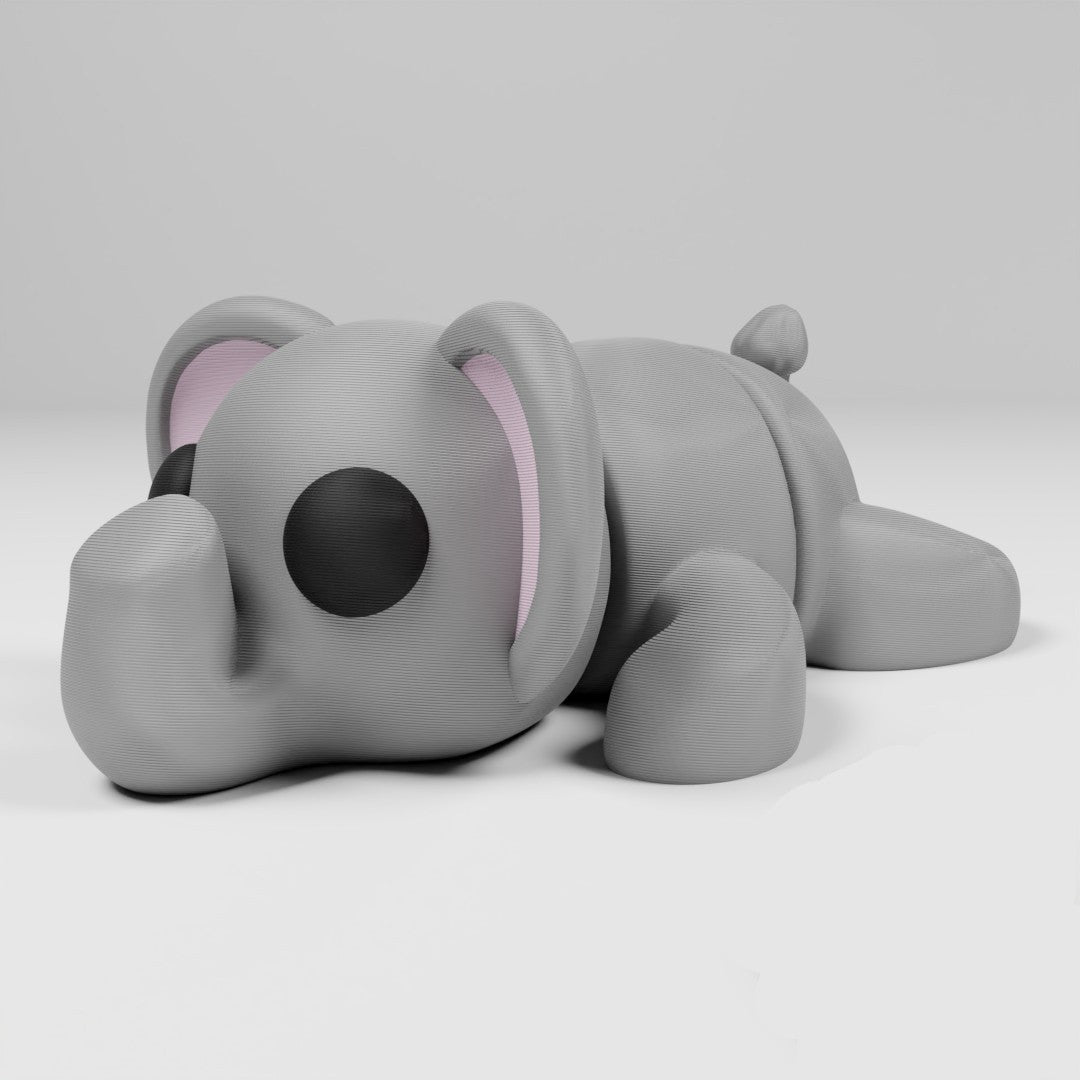 Cute Articulated 3D printed Elephant Figurine Ornament