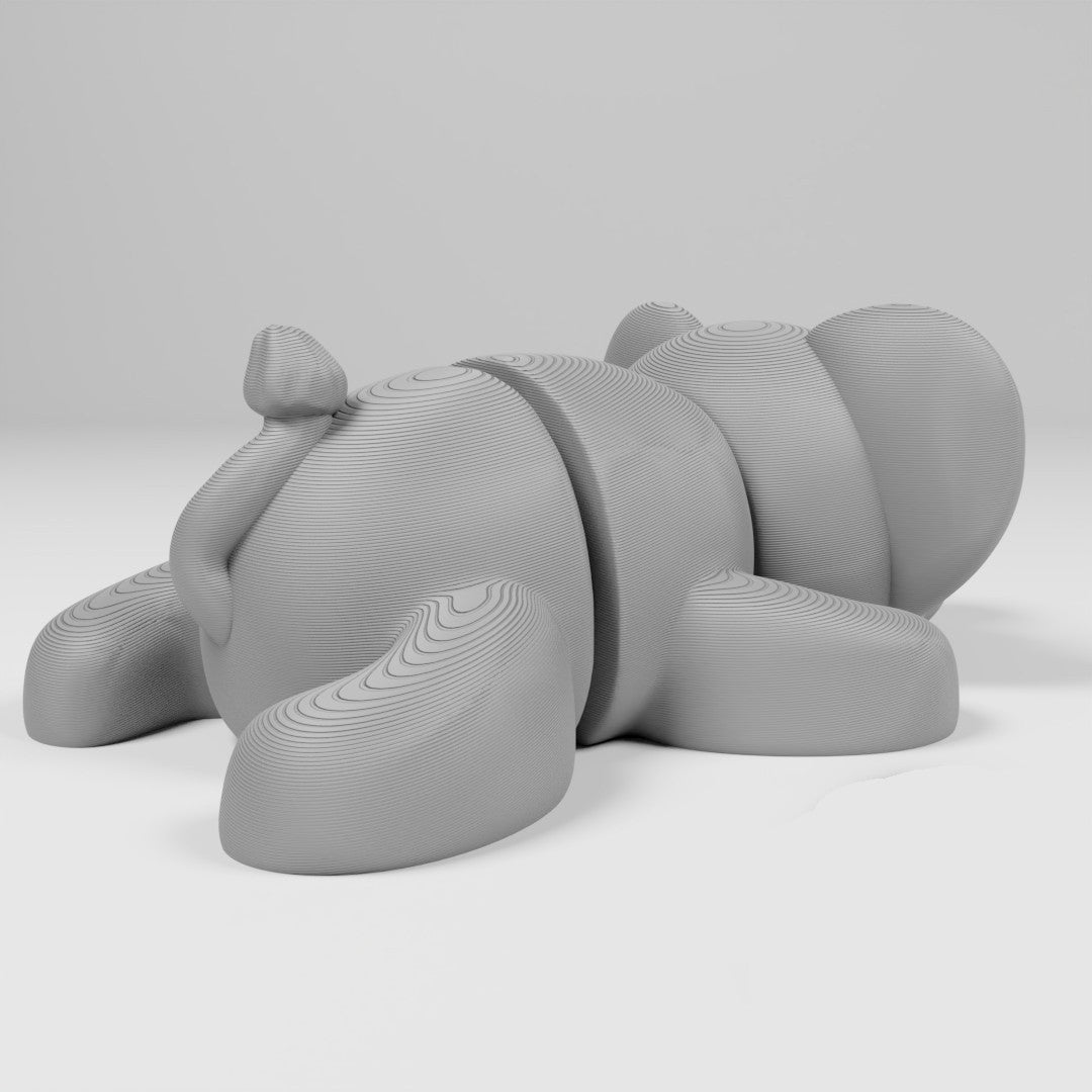 Cute Articulated 3D printed Elephant Figurine Ornament