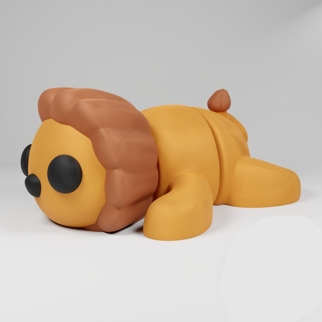 Cute Articulated 3D printed Lion Figurine Ornament