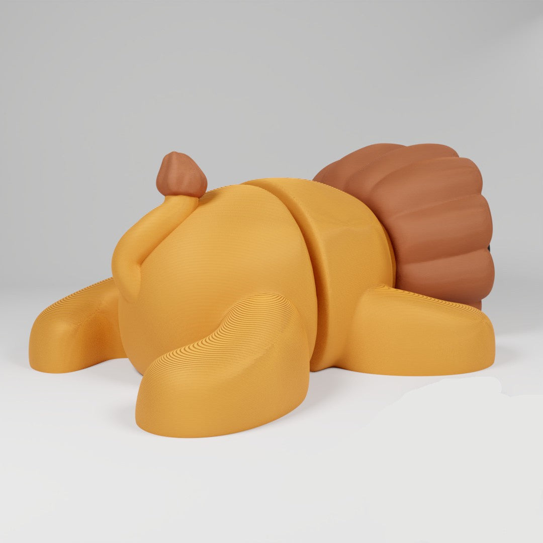 Cute Articulated 3D printed Lion Figurine Ornament