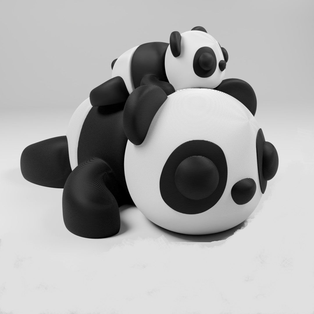 Cute Articulated 3D printed Panda Figurine Ornament