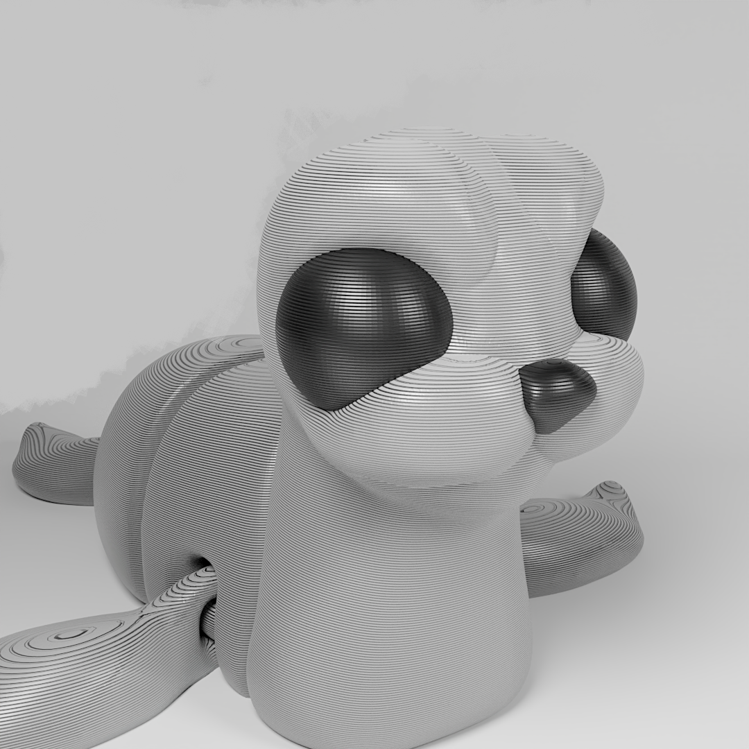 Cute Articulated 3D printed Seal Figurine Ornament