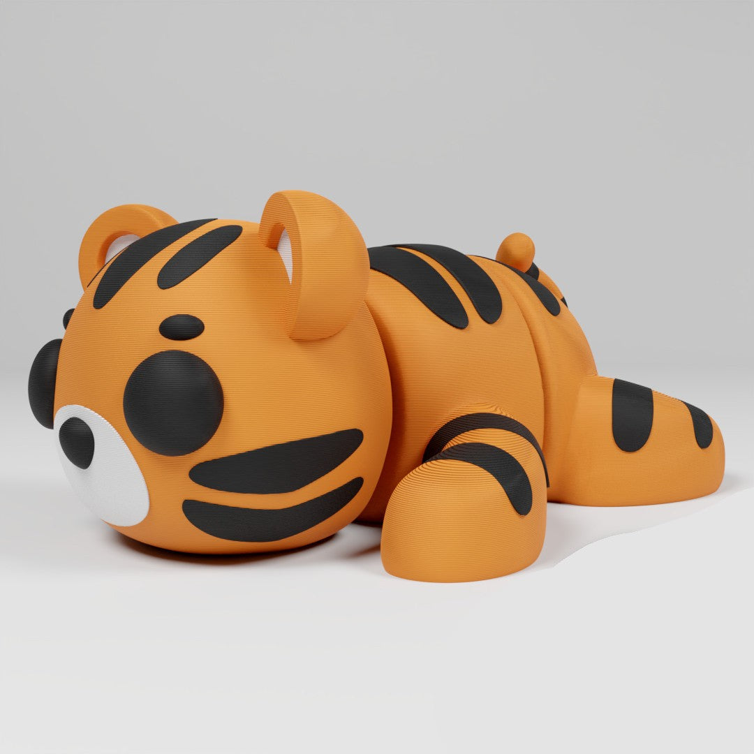 Cute Articulated 3D printed Tiger Figurine Ornament