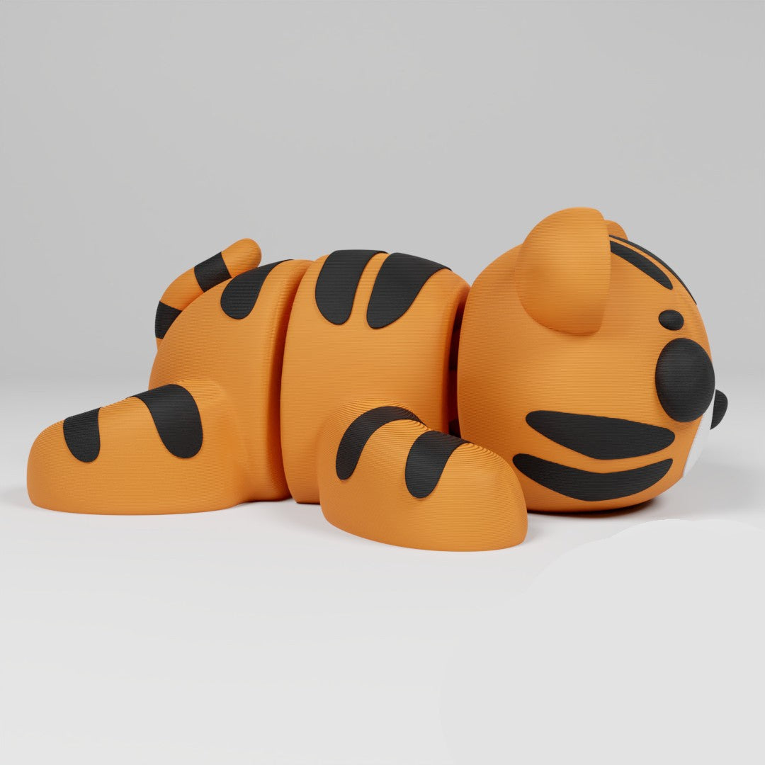 Cute Articulated 3D printed Tiger Figurine Ornament