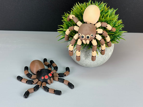 Articulated 3D Printed Spider Figurine Halloween Decor