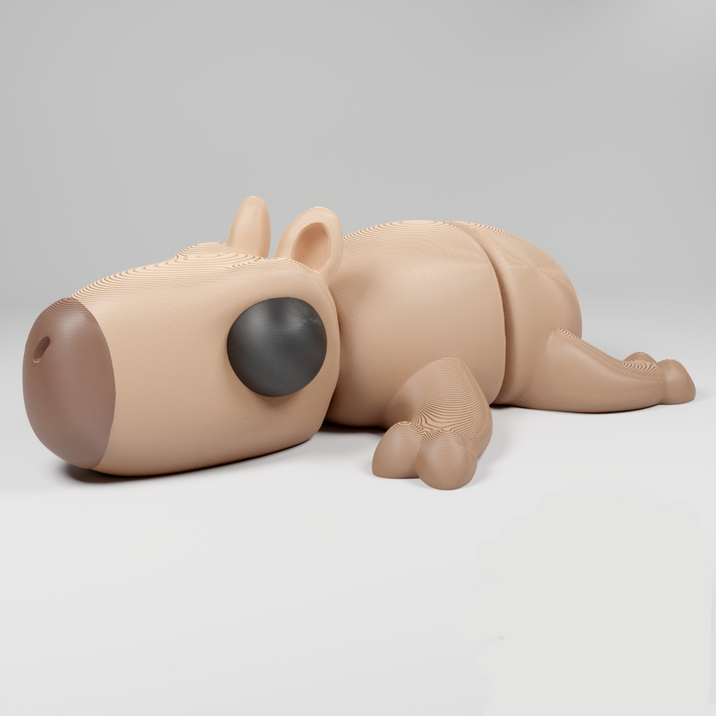 Cute Articulated 3D printed Capybara Figurine Ornament