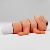 Cute 3D Printed Fox Figurine Articulated Desk Ornament
