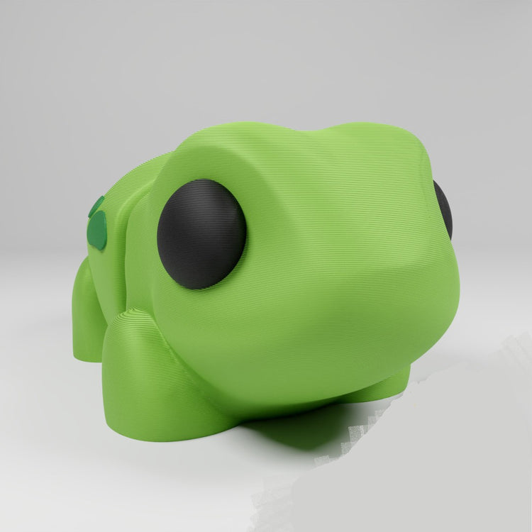 Articulated 3D Printed Frog Figurine Cute Desk Ornament