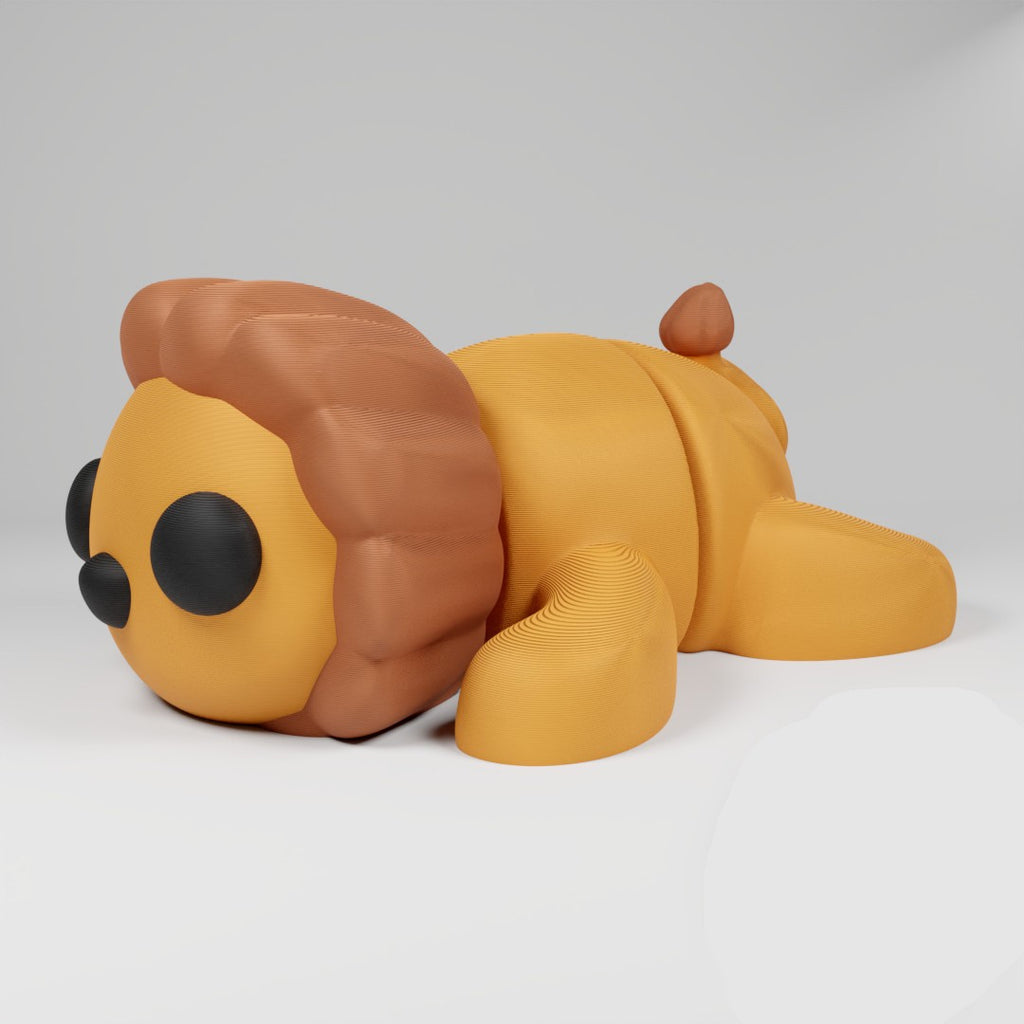 Cute Articulated 3D printed Lion Figurine Ornament