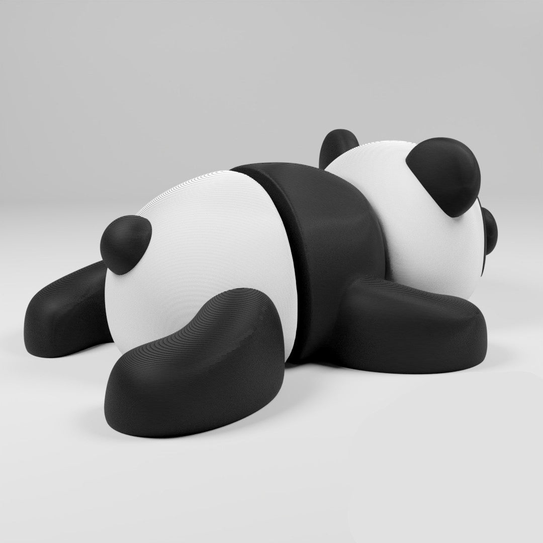 Cute 3D Printed Panda Figurine Articulated Desk Ornament