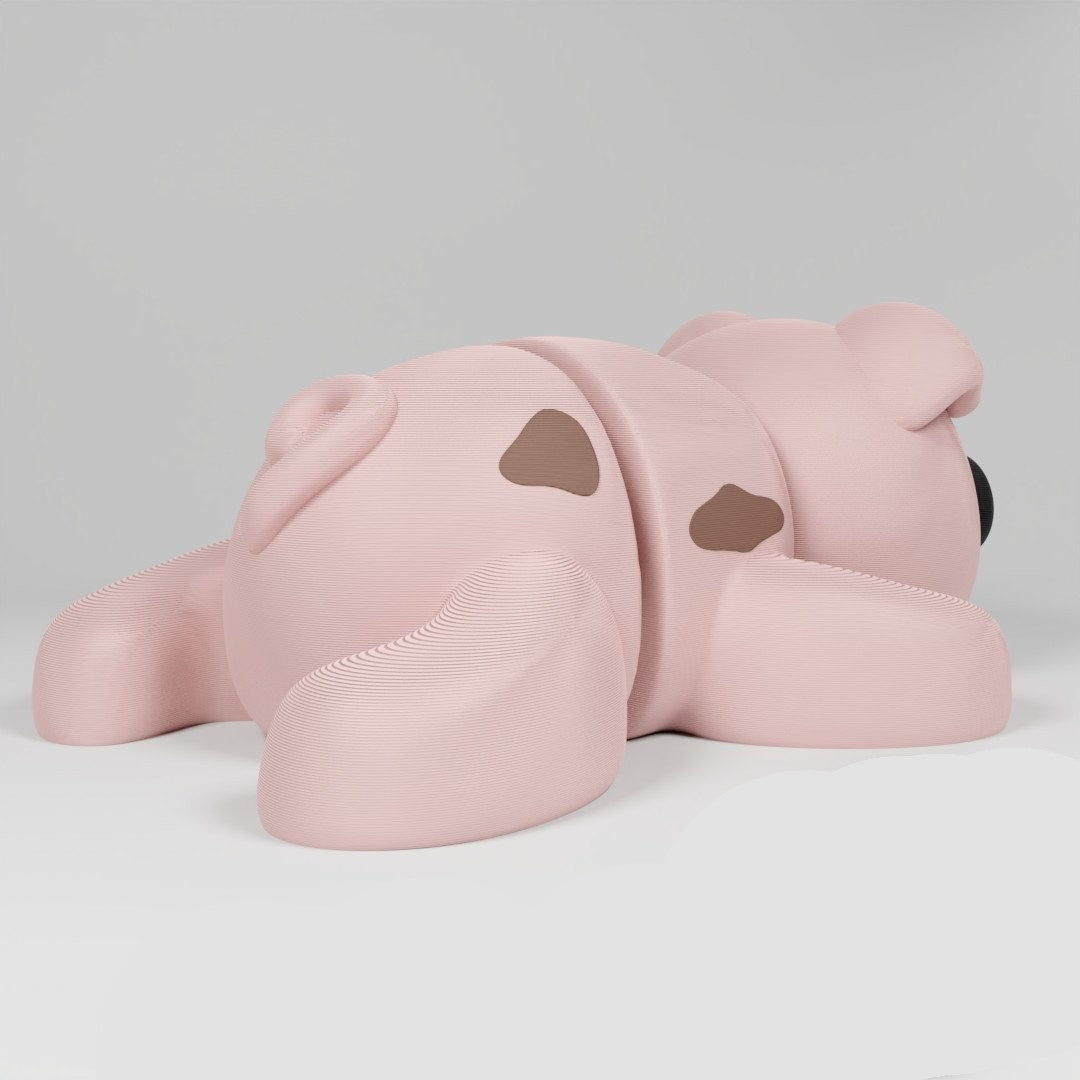 Cute 3D Printed Pig Figurine Articulated Desk Ornament