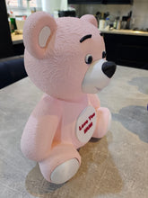 3D Printed Pink Heart Bear Figurine Cute Gift Decor