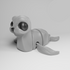 Cute Articulated 3D printed Seal Figurine Ornament