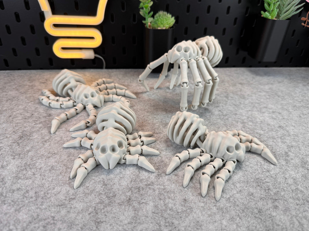 3D Printed Articulated Skeleton Spider Fidget Toy