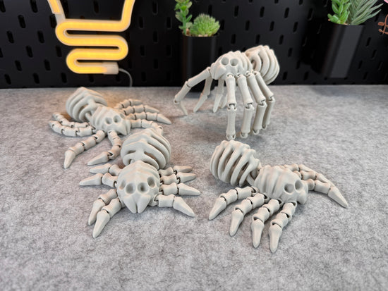 3D Printed Articulated Skeleton Spider Fidget Toy