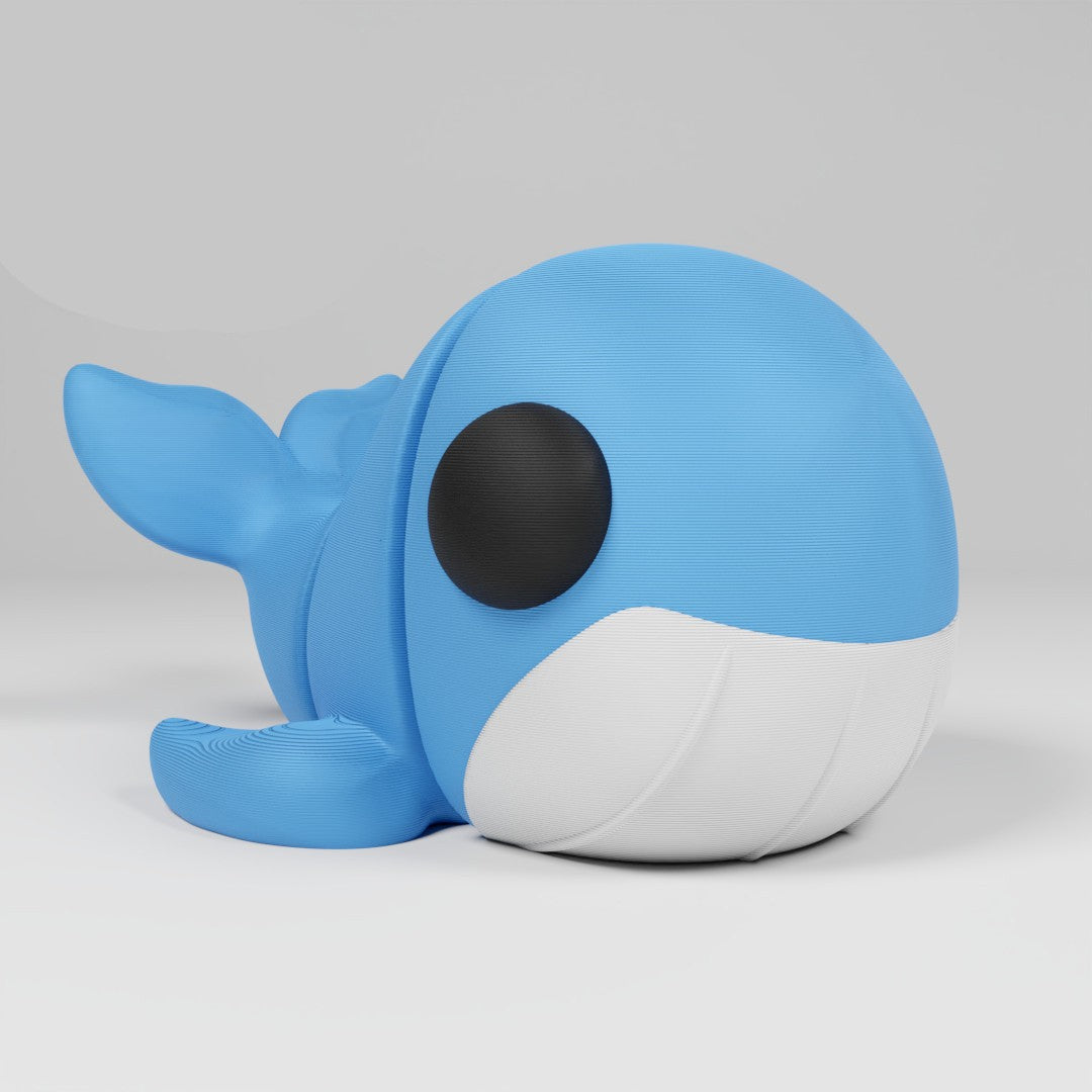 Cute Articulated 3D printed Whale Figurine Ornament